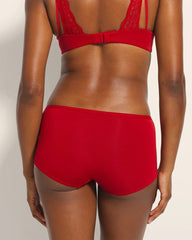Soma / Boyshort Panty with Enchanting Lace PAINT THE TOWN RED