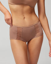 Soma / Boyshort Panty with Enchanting Lace WARM SIENNA