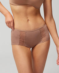 Soma / Boyshort Panty with Enchanting Lace WARM SIENNA