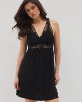 Soma / Soft Support Lace Chemise BLACK
