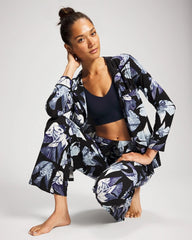 Soma / Satin Trim Pajama Pant WHIMSICAL WINGS BLK MID