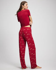 Soma / Packaged Short-Sleeve Pant Pajama Set FIRST NIGHT RED/FOIL