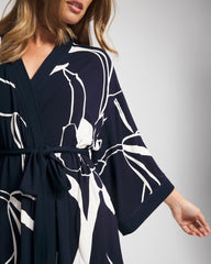 Soma / Short Robe NOUVEAU FLORA NAVY