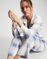 Soma / Long Sleeve Pajama Set FROSTED PLAID BLUE