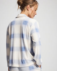 Soma / Long Sleeve Pajama Set FROSTED PLAID BLUE
