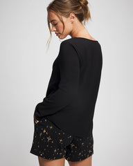 Soma / Long Sleeve Pajama Top BLACK
