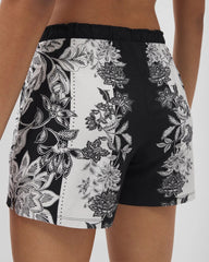 Soma / Pajama Shorts STAMPED FLORAL SCARF BLK