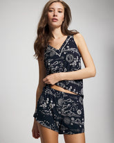 Soma / Relaxed Pajama Short COSMIC BALLET NAVY