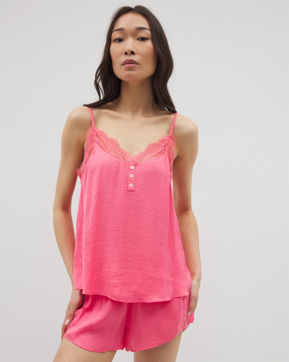 Soma / Lace Trim Cami CAMELLIA ROSE