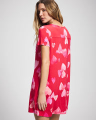 Soma / Short Sleeve Sleepshirt WHOLE LOTTA LOVE RED