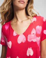 Soma / Short Sleeve Sleepshirt WHOLE LOTTA LOVE RED