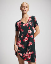 Soma / Short Sleeve Sleepshirt COTTAGE FLORAL GREEN