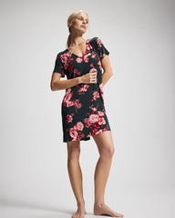 Soma / Short Sleeve Sleepshirt COTTAGE FLORAL GREEN