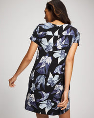 Soma / Short Sleeve Sleepshirt WHIMSICAL WINGS BLK MID