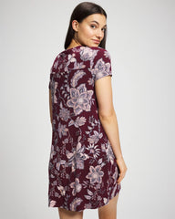 Soma / Short Sleeve Sleepshirt PAISLEY SPLENDOR PLUM