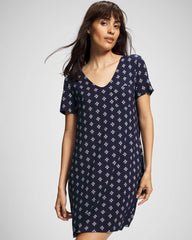 Soma / Short Sleeve Sleepshirt BELLE FOULARD NAVY