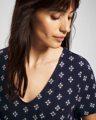 Soma / Short Sleeve Sleepshirt BELLE FOULARD NAVY