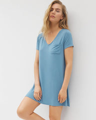 Soma / Short Sleeve Sleepshirt BLUE HEAVEN
