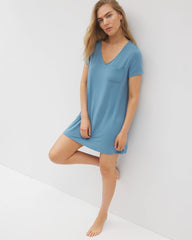 Soma / Short Sleeve Sleepshirt BLUE HEAVEN