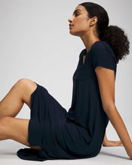 Soma / Short Sleeve Long Sleepshirt NIGHTFALL NAVY