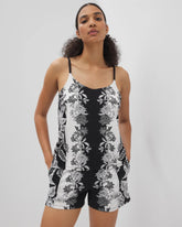 Soma / Flyaway Pajama Cami STAMPED FLORAL SCARF BLK