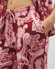 Soma / Piped Crop Pajama Pants KASHMIR PAISLEY KISS