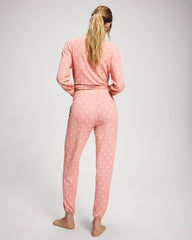 Soma / Banded Ankle Pajama Pant DREAMY DOT MID BLUSH PINK