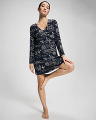 Soma / Long-Sleeve Sleepshirt COSMIC BALLET NAVY