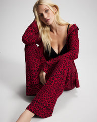 Soma / Printed Pajama Pant FELINE PAINT THE TOWN RED