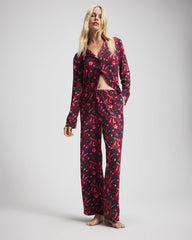 Soma / Printed Pajama Pant HOLLY JOLLY RED VELVET