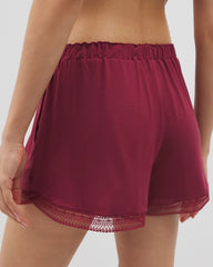 Soma / Geo Lace Pajama Short GARNET