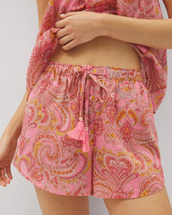 Soma / Cotton Voile Pajama Short SHOW OFF PAISLEY P GUAVA