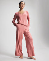 Soma / Lace Relaxed Wide Leg Pajama Pant ANTIQUE PINK