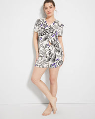 Soma / Smocked Waist Pajama Short FLY BY NIGHT CHMPGNE DRMS