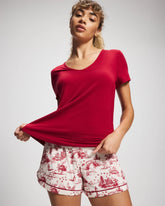 Soma / Classic Pajama Top PAINT THE TOWN RED