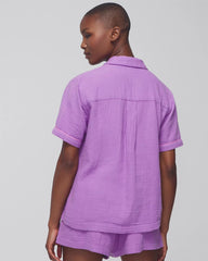 Soma / Short-Sleeve Pajama Top AMETHYST ORCHID