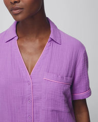 Soma / Short-Sleeve Pajama Top AMETHYST ORCHID