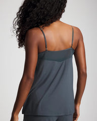 Soma / Mesh Trim Pajama Cami PETROL