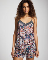 Soma / Mesh Trim Pajama Cami PETAL MOSAIC PETROL
