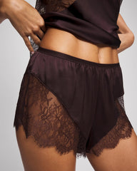 Soma / Silk Pajama Shortie CHOCOLATE PLUM
