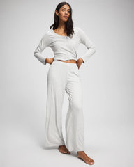Soma / Pointelle Wide Leg Pajama Pant HEATHER FROST