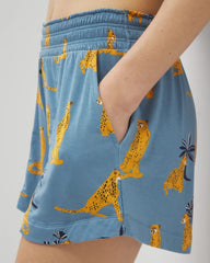 Soma / Pajama Shorts FELINE FUN BLUE HEAVEN