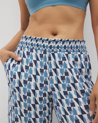 Soma / Cropped Pajama Pants PRISM GEO MID NAVY