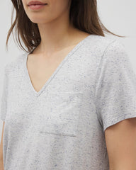 Soma / Slub Short Sleeve Tunic Pajama Tee BLUE SLUB