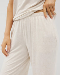 Soma / Slub Wide Leg Pajama Crop IVORY SLUB