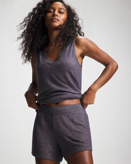Soma / CozyLuxe Pajama Short GRAY INK/PEARLED IVORY
