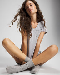 Soma / Short-Sleeve Sleepshirt HEATHER OPAL GRAY