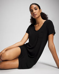 Soma / Short-Sleeve Sleepshirt BLACK