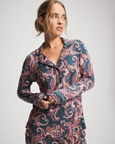 Soma / Long-Sleeve Printed Notch Collar Pajama Top IMPERIAL PAISLEY MD PET