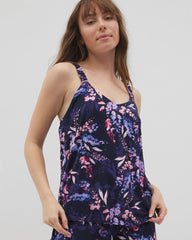 Soma / Mini Ruffle Pajama Cami BLOOM BRIGHTLY NAVY
